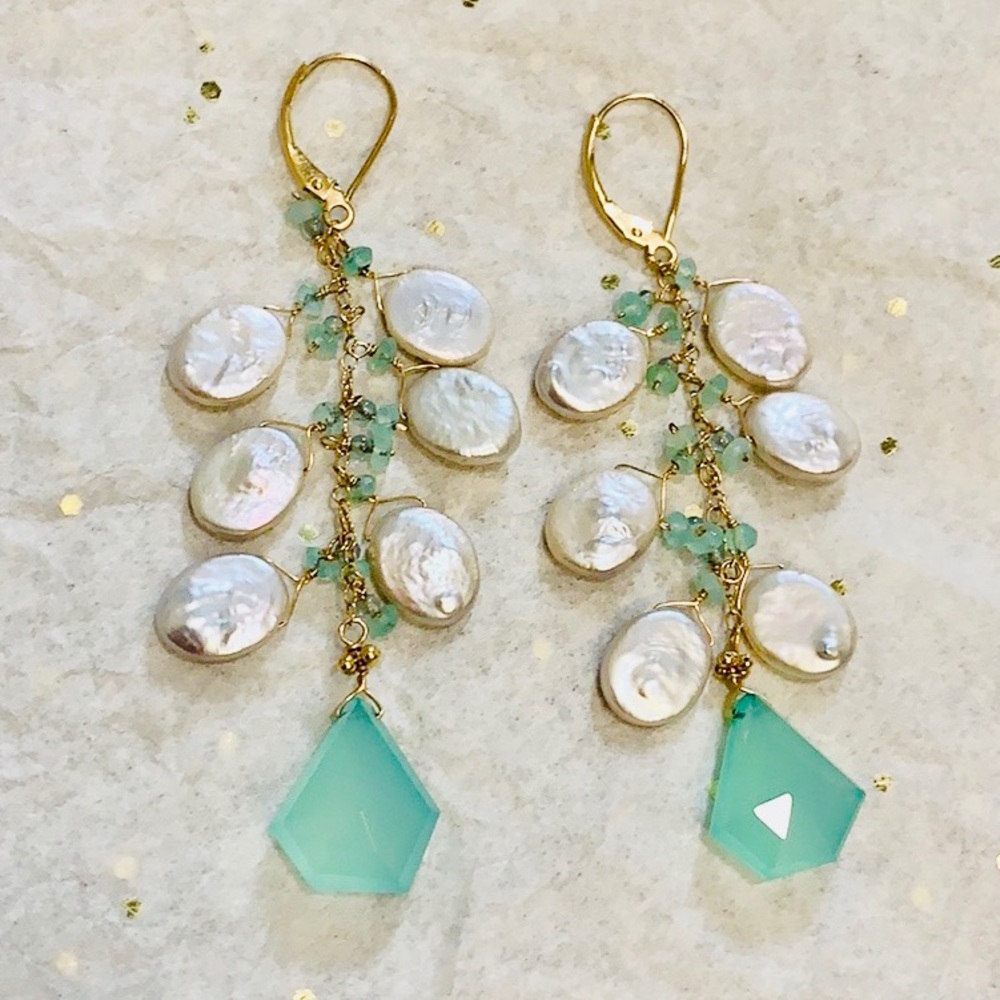 14K YELLOW GOLD HANDMADE LEVERBACK EARRINGS